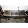 Image 1 : THREE BAY STAINLESS STEEL SINK 21" X 75"