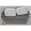 Image 2 : 50 LB FOOD STORAGE CONTAINER WITH SERVING DISHES