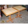 Image 1 : LOT OF 2 WOODEN SQUARE RESTAURANT TABLE 30" X 30"