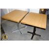 Image 1 : LOT OF 2 WOODEN SQUARE RESTAURANT TABLE 30" X 30"