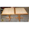 Image 1 : LOT OF 2 WOODEN SQUARE RESTAURANT TABLE 30" X 30"