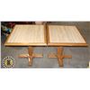 Image 1 : LOT OF 2 WOODEN SQUARE RESTAURANT TABLE 30" X 30"