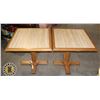 Image 1 : LOT OF 2 WOODEN SQUARE RESTAURANT TABLE 30" X 30"