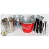 Image 1 : LOT OF ONE BEER PITCHER AND 3 WINE CHILL BUCKET