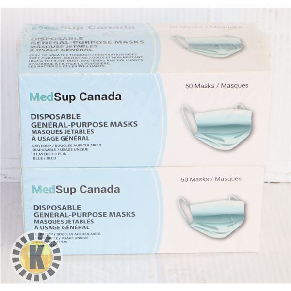 MEDSUP CANADA MASKS 50PK X2