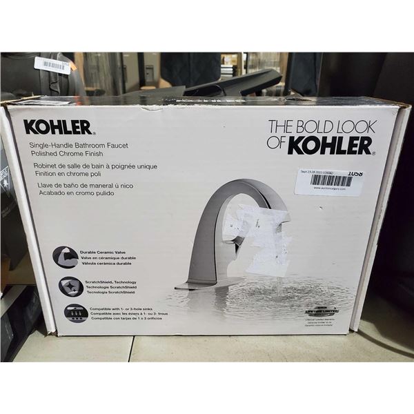 KOHLER Single Handle Bathroom Faucet - UNTESTED- OPEN/OUT OF BOX - SOLD AS IS