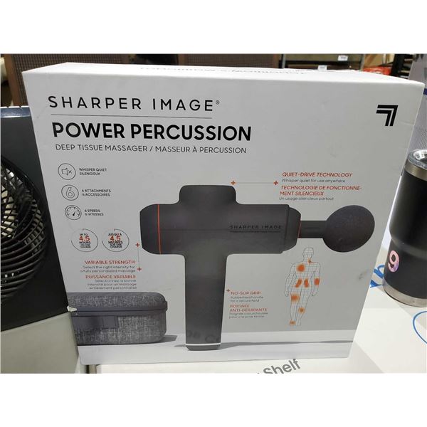 Sharper Image Power Precision Rechargeable Deep Tissue Massager with carry case -UNTESTED- OPEN/OUT 