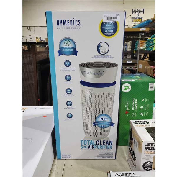 Homemedics Total Clean Air Purifier - UNTESTED- OPEN/OUT OF BOX - SOLD AS IS