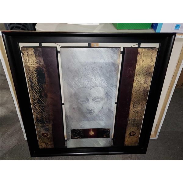 Large Wood Buddha Print - OPEN/OUT OF BOX - SOLD AS IS