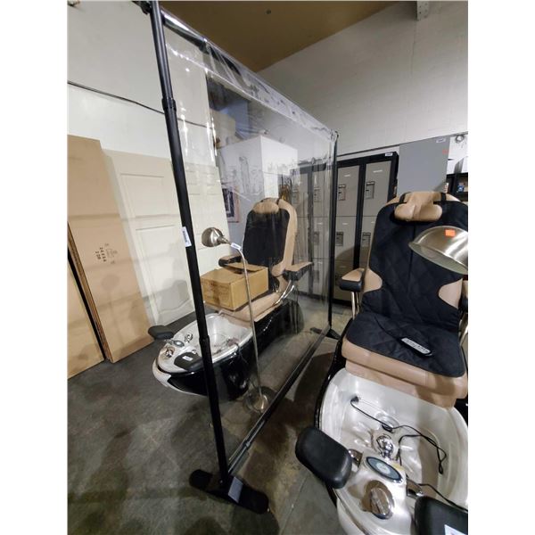 Free Standing Clear Space Dividers - OPEN/OUT OF BOX - SOLD AS IS