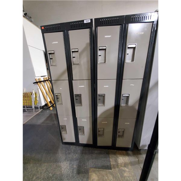 12 Unit Mini Locker Unit - Metal - OPEN/OUT OF BOX - SOLD AS IS