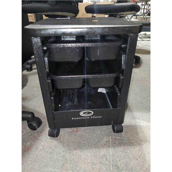 Rolling Estheticians Supply Cart with 2 Drawers - OPEN/OUT OF BOX - SOLD AS IS
