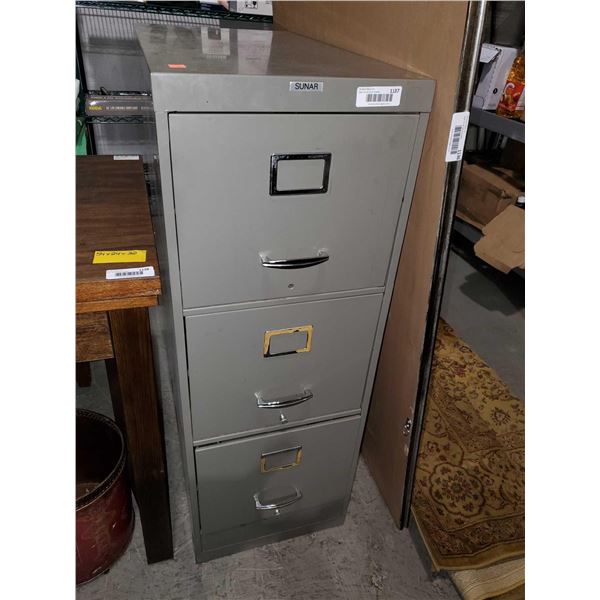 3 Drawer Standard Size Metal Filing Cabinet - OPEN/OUT OF BOX - SOLD AS IS