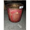 Image 1 : Decorative Metal Small Garbage Can - OPEN/OUT OF BOX - SOLD AS IS