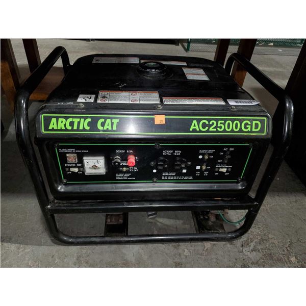 Arctic Cat AC2500GD Gas Generator - UNTESTED- OPEN/OUT OF BOX - SOLD AS IS