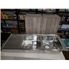Image 1 : New Stainless Steel Dual Scrub Sink with Built in WashboardÂ 