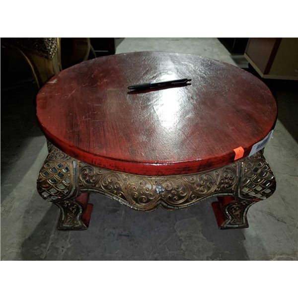 Decorative Small Round Table - Pen for size OPEN/OUT OF BOX - SOLD AS IS