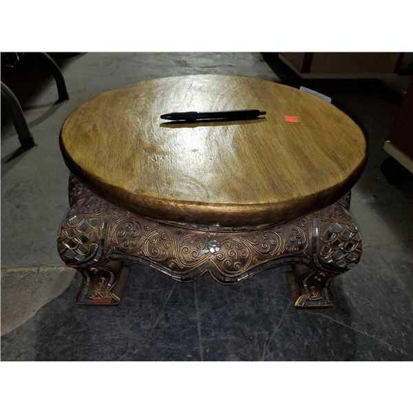 Decorative Small Round Table - Pen for size OPEN/OUT OF BOX - SOLD AS IS