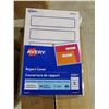 Image 2 : Lot of 2 Cases of Avery Report COver Labels 24 Packs of 5 SheetsÂ 