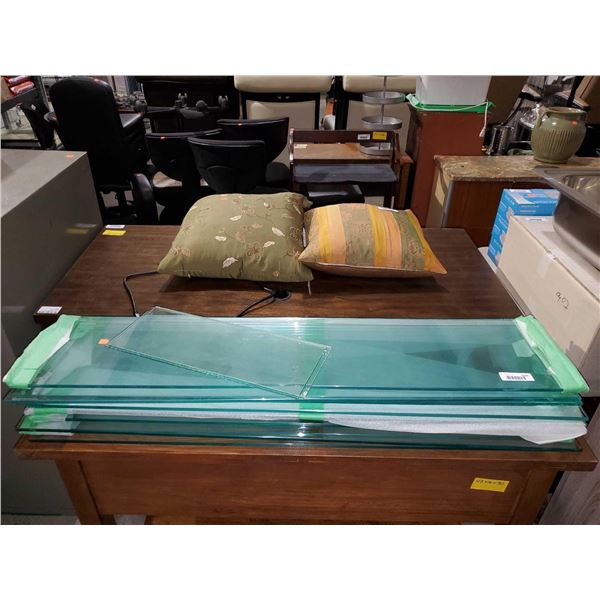 Lot of assorted Glass Shelves - OPEN/OUT OF BOX - SOLD AS IS