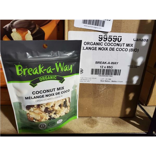 Case lot of Break a way organic coconut mix 12 x 85g