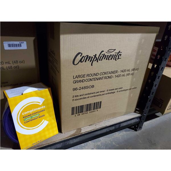 Compliments Round Container-Large (6 x 2)