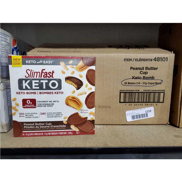 Slim Fast Keto Peanut Butter Cups 12 boxes ofÂ  14 - 17g Cups