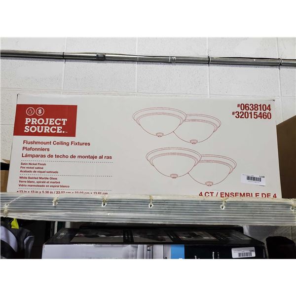 New Project Source 4 Pack Standard Flushmount Ceiling LightsÂ 