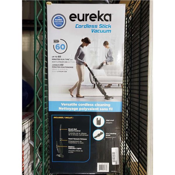 Eurika Lightspeed Stick Vac - UNTESTED- OPEN/OUT OF BOX - SOLD AS IS