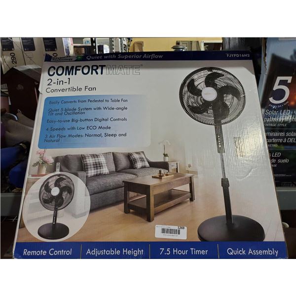 Comfort Mate 2 in 1 Convertible Fan - UNTESTED- OPEN/OUT OF BOX - SOLD AS IS
