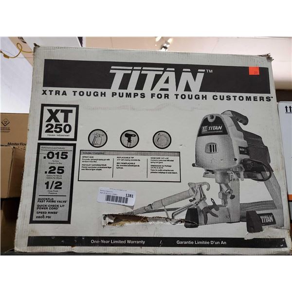 Titan XT 250 1/2 HP Pump - UNTESTED- OPEN/OUT OF BOX - SOLD AS IS