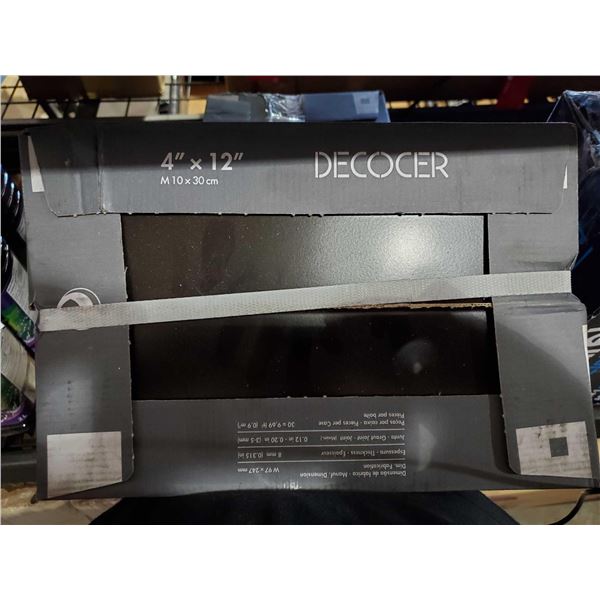 Decocer 4x12 Black Ceramic Tiles - Lot of 3 Boxes 9/69 sq ft per box