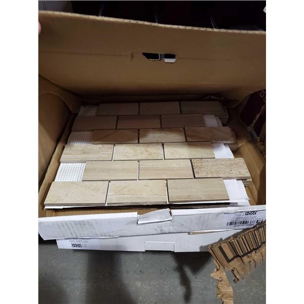2 Boxes Mono Serra Denver Sand Mosaic 2X4Â Backsplash Tile, 5 tiles per boxÂ 