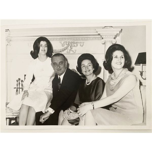 President Lyndon Johnson and family photo