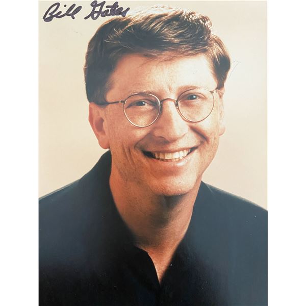 Microsoft founder Bill Gates signed photo
