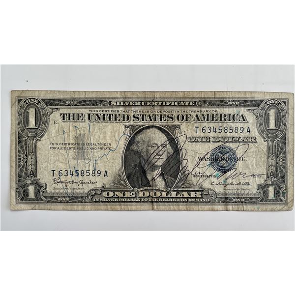 John F. Kennedy/ Marilyn Monroe signed silver certificate
