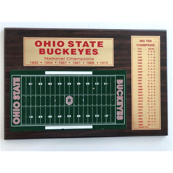 Football Ohio State Buckeyes National  Champions Plaque