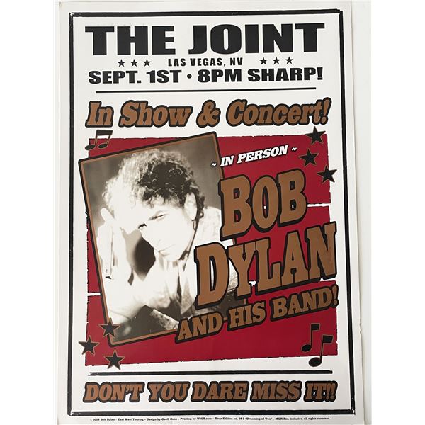 Bob Dylan and his Band concert poster