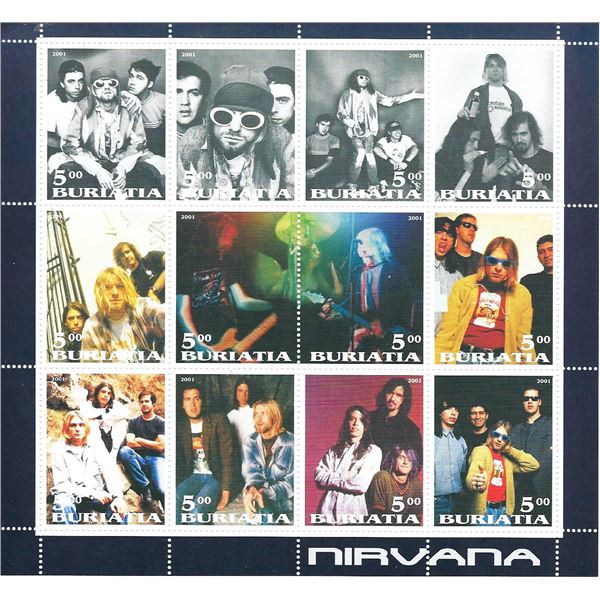 Nirvana - Buriatia Stamp Sheet