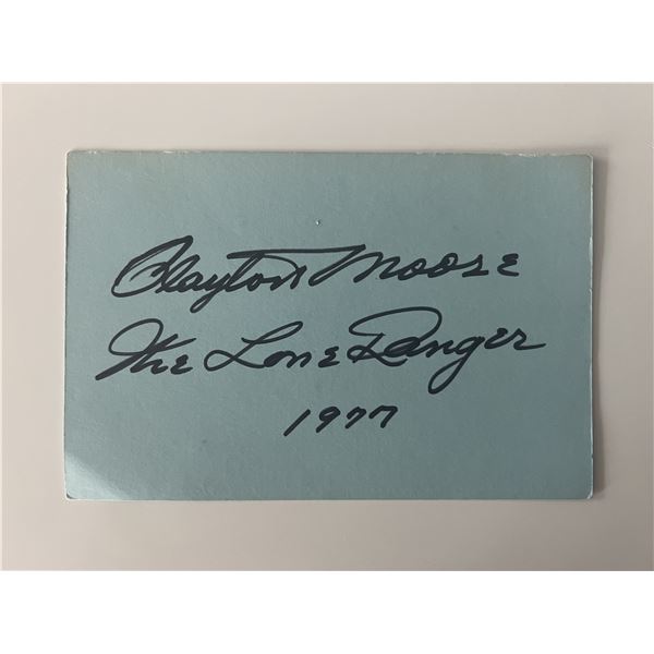 Clayton Moore original signature