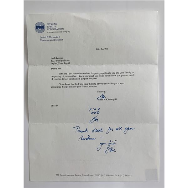 Joseph P. Kennedy II Signed Letter