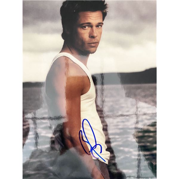 Brad Pitt signed photo