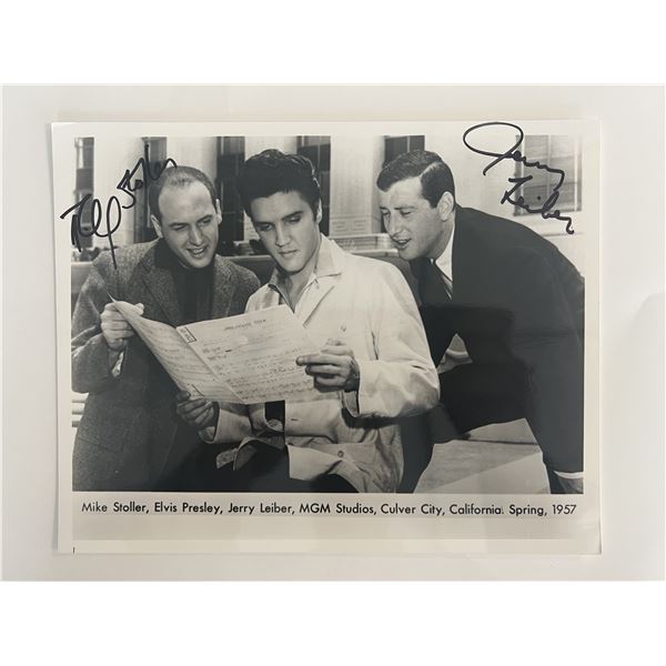 Hound Dog composers Mike Stoller and Jerry Leiber signed photo
