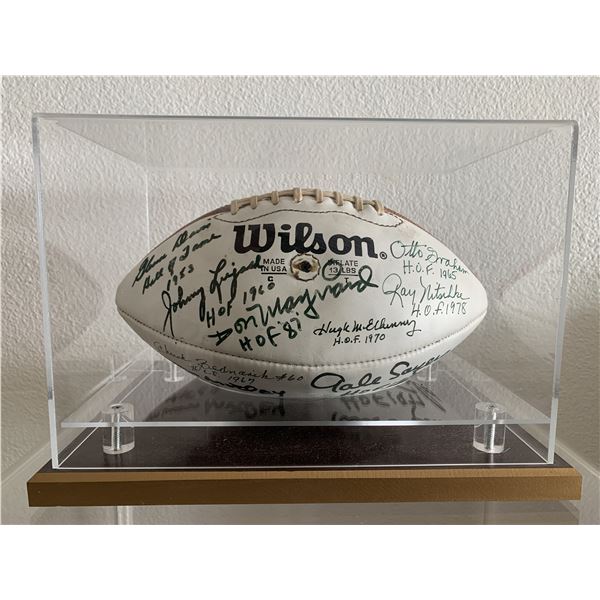 Hall of Fame jim Brown, Tony Dorsett and friends signed football