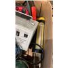 Image 8 : 2 BATTERY CHARGERS, DOOR KNOB, PROPANE TANKS, LIGHT