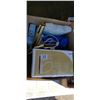 Image 2 : 4 BOXES OF TOOLS, SHOP SUPPLIES, HARD HATS, SEALANT CAULKING, SAW BALDES, FREEZER PACKS