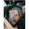 Image 3 : CRATE AND BASKET OF CHRISTMAS LIGHTS AND DECORATIONS