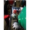 Image 4 : CRATE AND BASKET OF CHRISTMAS LIGHTS AND DECORATIONS