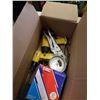 Image 3 : BOX OF AIR TOOLS, WELDING HELMET AND BRAKE PADS