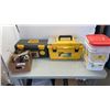 Image 1 : 2 TOOLBOXES AND BIN OF HARDWARE